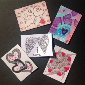 Sample Valentine ATC's